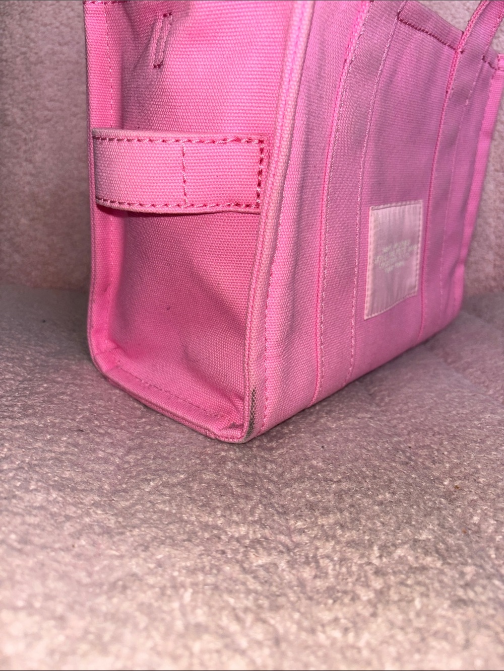Marc Jacobs Small Pink Canvas 'The Tote Bag' - Picture 4 of 7